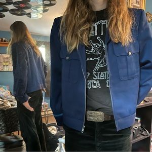 Navy Blue feckheimer pilot jacket. Size 42- large brand new. Kept in smoke free